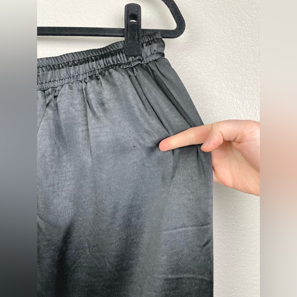 REVOLVE Superdown Women's Large Black Rita Cargo Pant Satin Pockets Drawstring - Picture 15 of 16